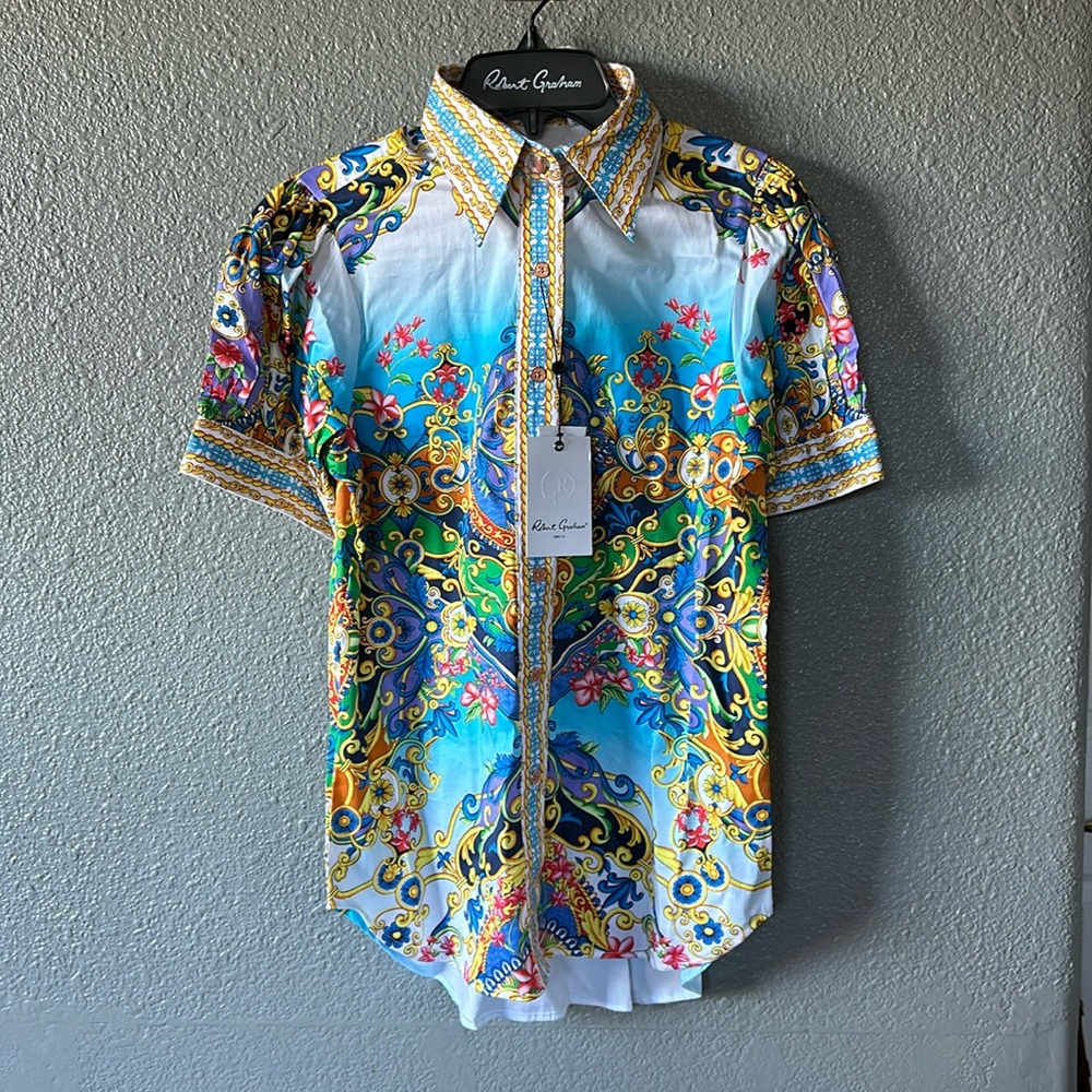 Brand New Robert Graham Colorful Button Down Shirt